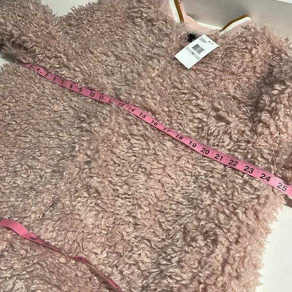 New Faux fur jacket Jessica Simpson 1X lined rose smoke jacket hook eye closure - Picture 8 of 11